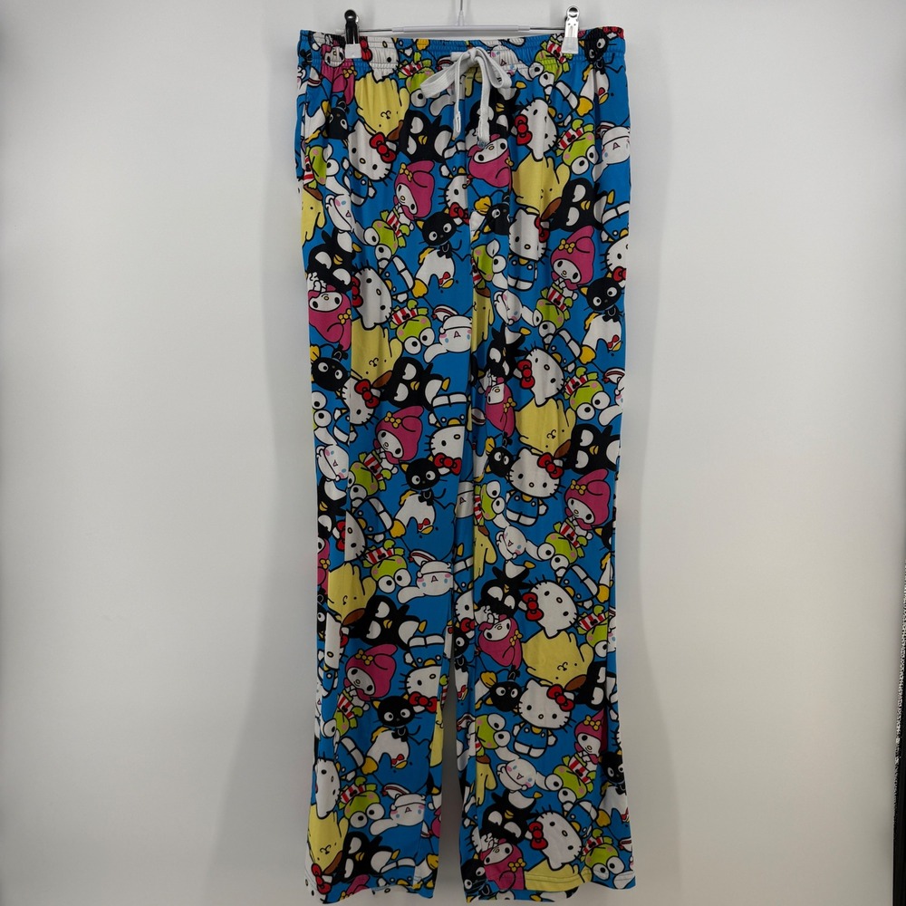 2 Pairs Sleep Pants Sanrio Hello Kitty and Ramen Noodles Character Mens Large
